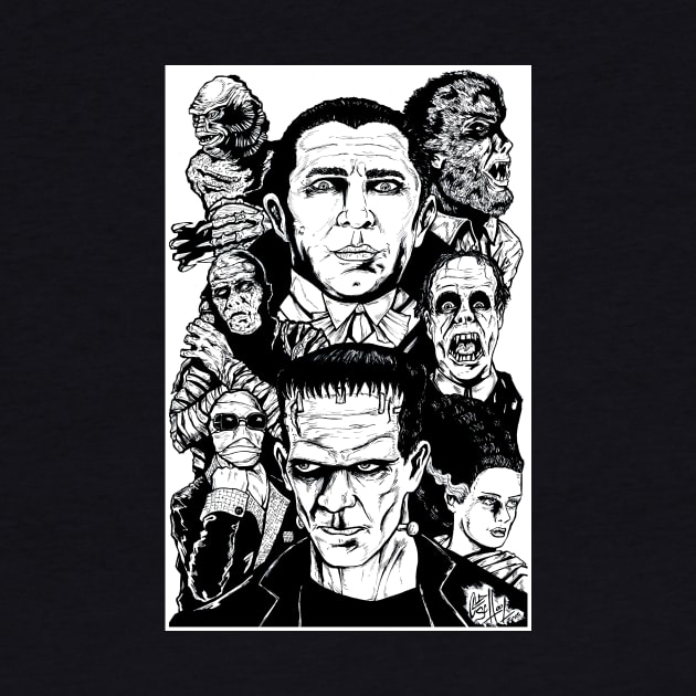 Universal Monsters by ArtofOldSchool